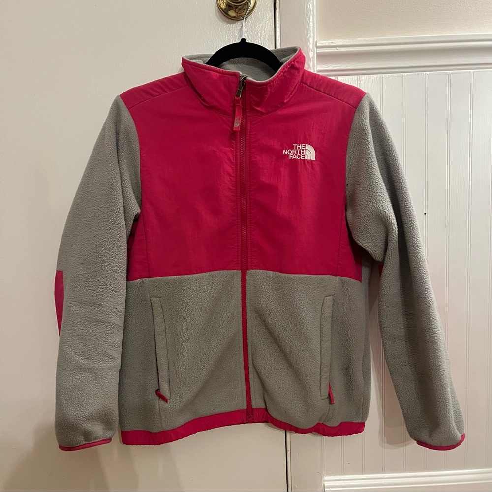 The North Face Pink and Gray Fleece Jacket